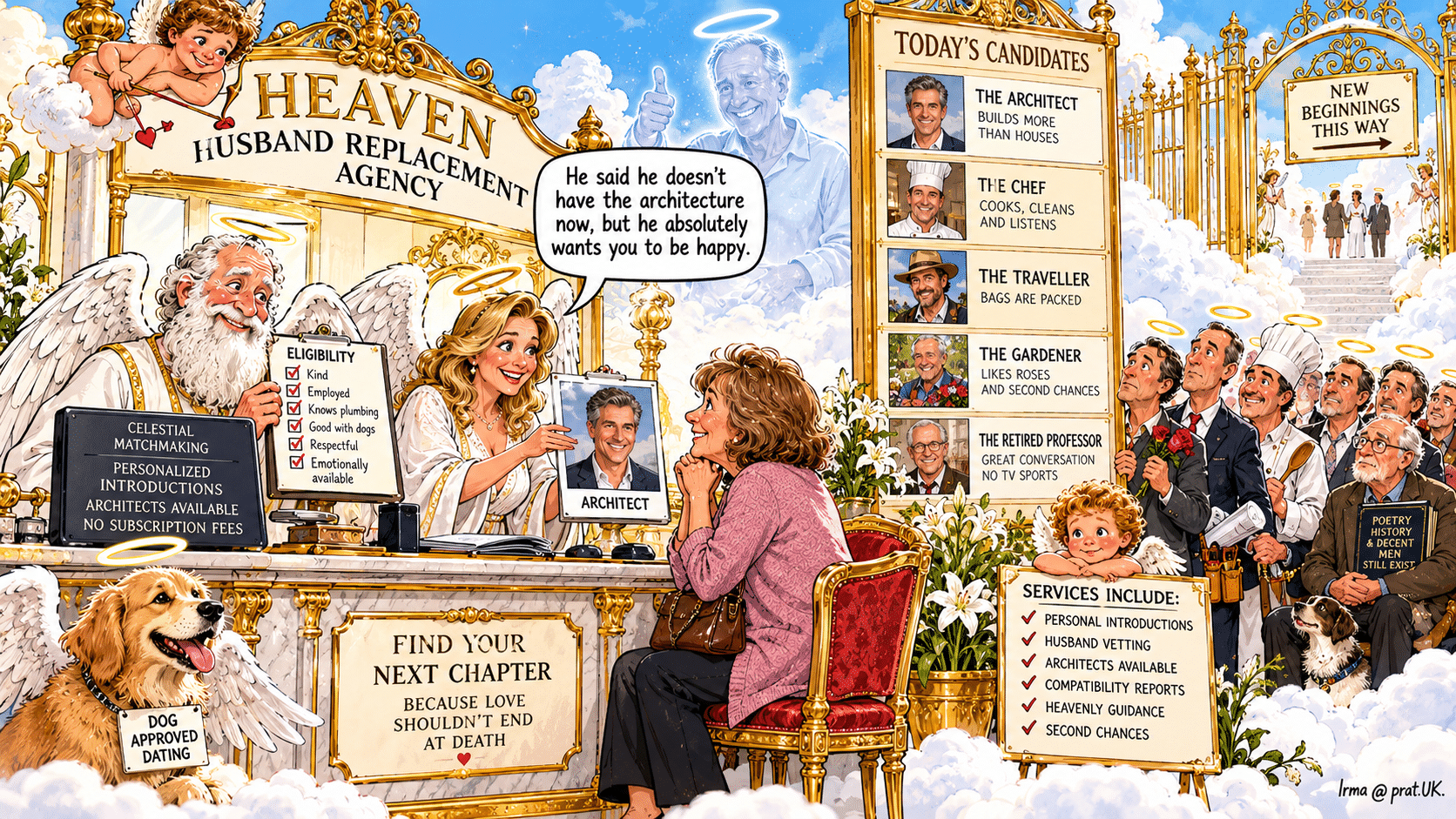 Heaven Opens Husband Replacement Agency