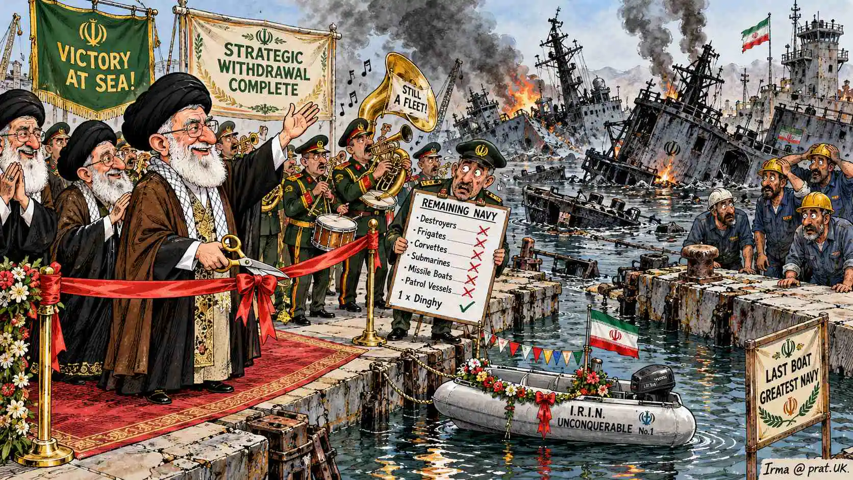 Ruling Clerics Claim Victory After Losing Iran’s Navy