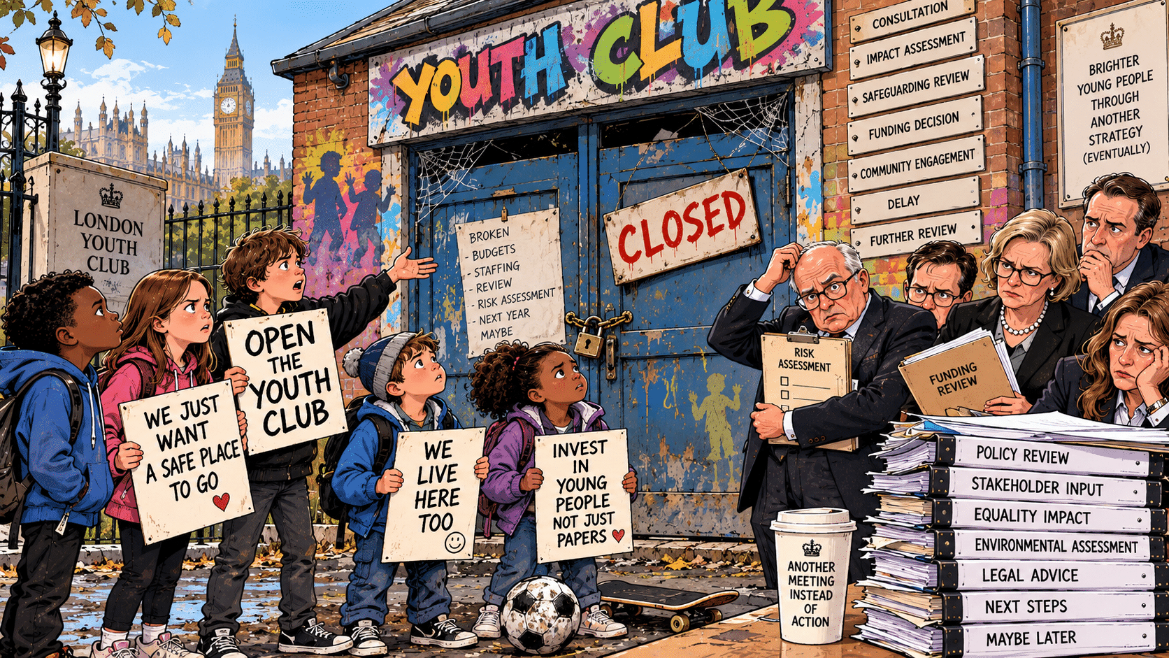 London Children Ask Adults to Open the Youth Club