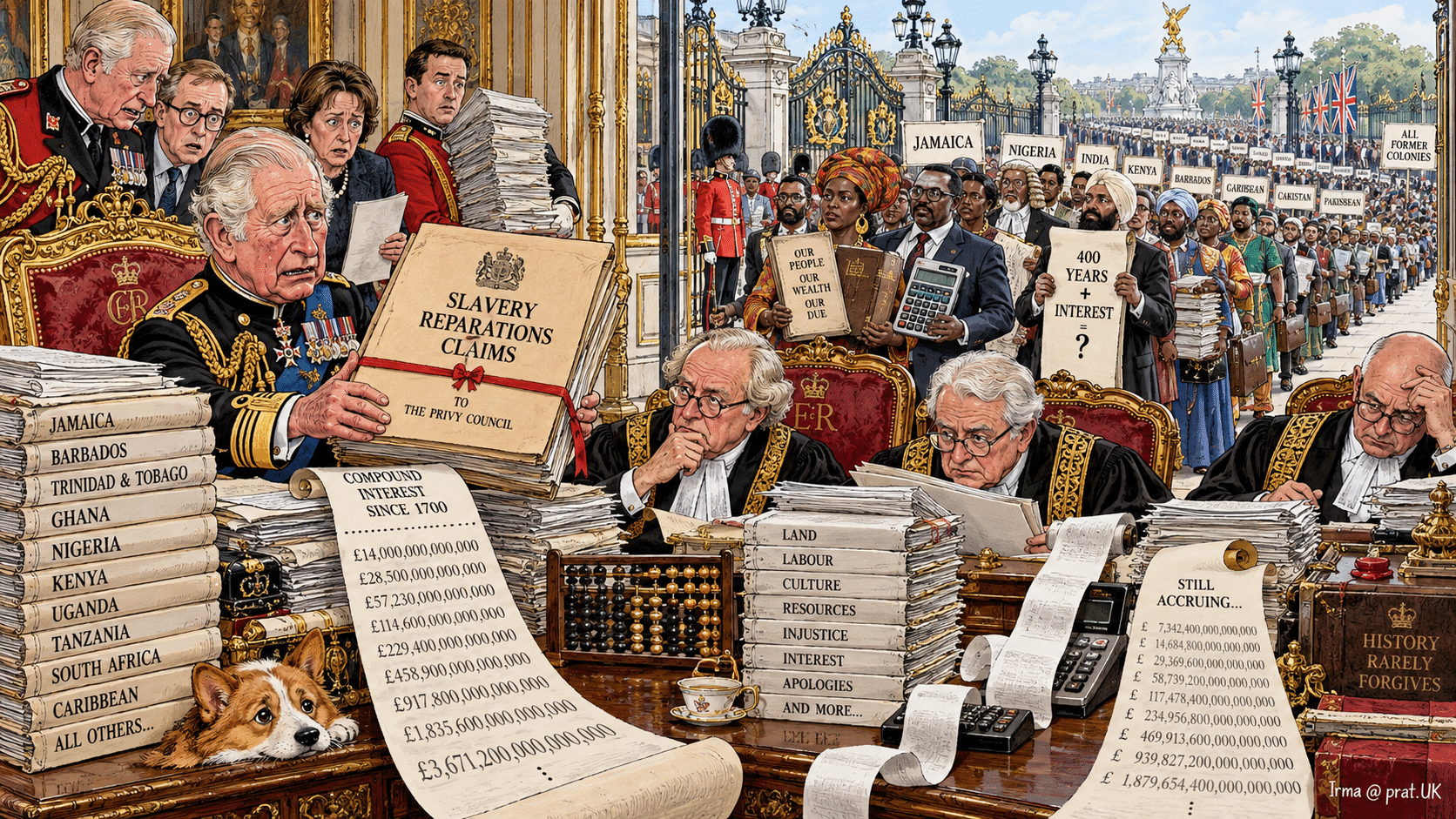 King Charles Refers Jamaica’s Slavery Reparations Claim to Privy Council, Palace Fears Every Former British Colony Will Soon Arrive With a Lawyer, Calculator and 300 Years of Compound Interest