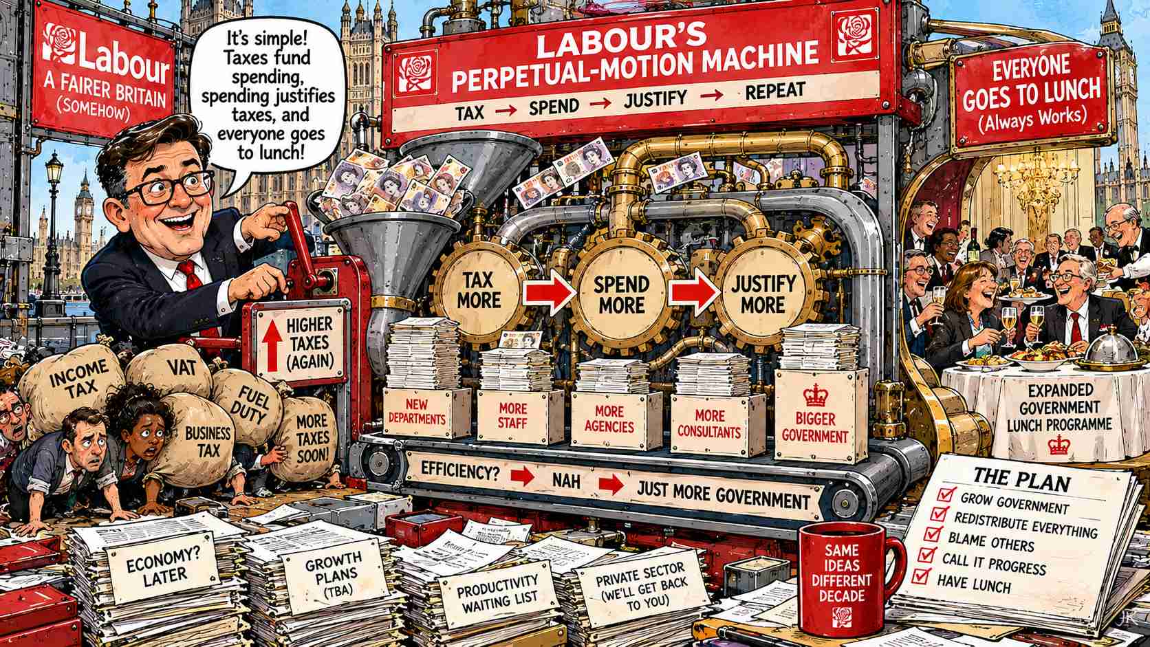Labour Unveils Socialist Perpetual-Motion Machine