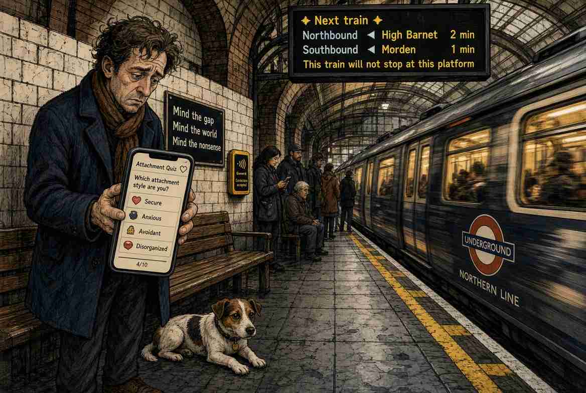 Dating Expert Says Know Your Attachment Style, London Man Discovers His Is ‘Avoidant With Excellent Tube Connections’