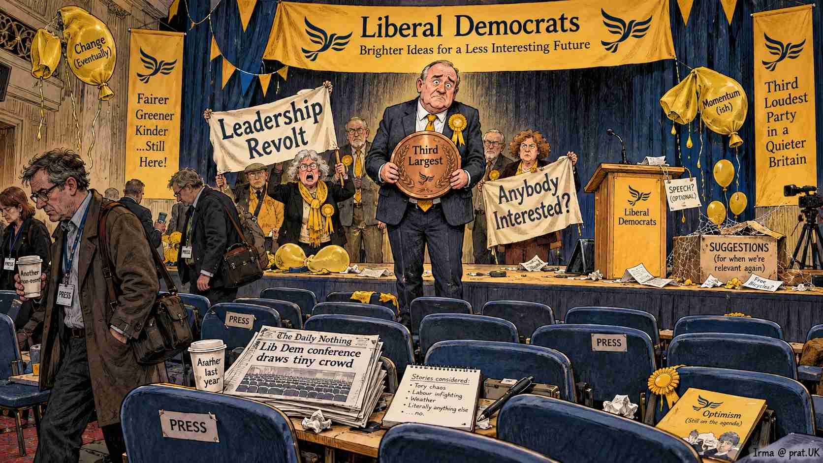 Ed Davey Faces Liberal Democrat Leadership Revolt, Party Members Discover Being Third-Largest Party Does Not Automatically Make Anybody Interested