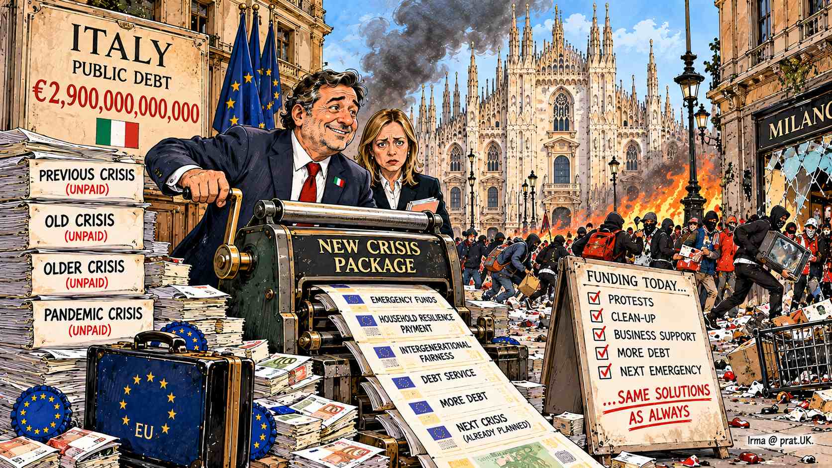 Italy Funds New Crisis With Old Crisis Debt