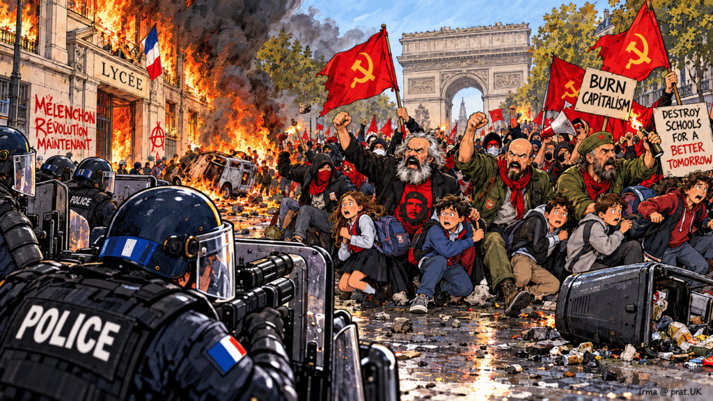 Paris Riot Smoke, Flags, and Resistance Paris Riot Smoke, Flags, and Resistance