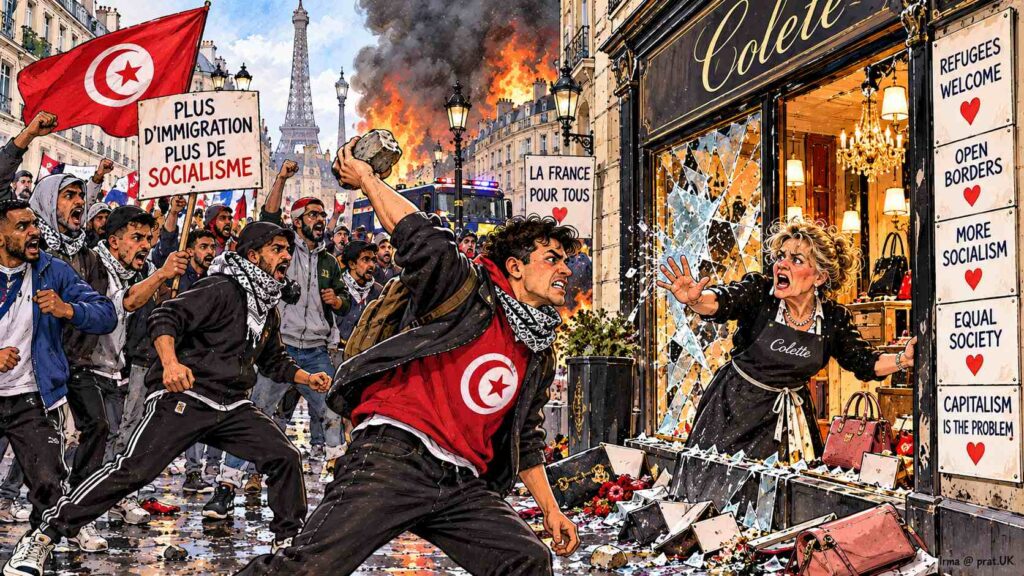 Parisian Riot Outside Colette Boutique