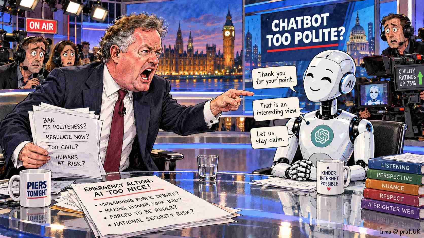 Piers Morgan Demands Emergency Action After Chatbot Surpasses Human Politeness