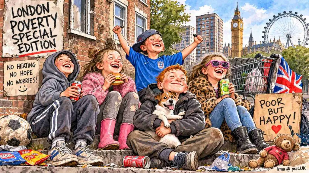 Poor but Happy London Street Kids