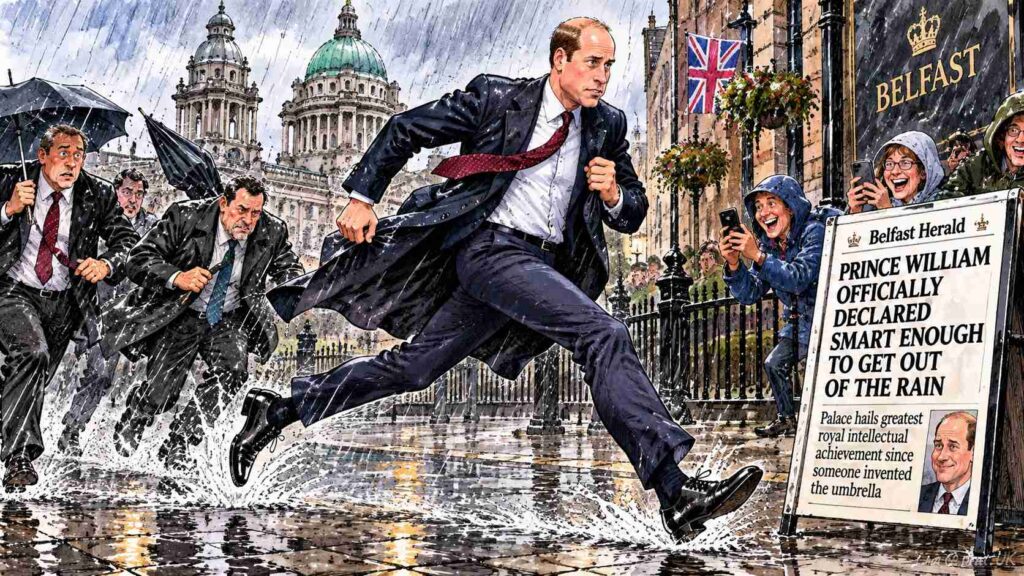 Prince William’s Belfast Rain Dash Prince William’s Belfast Rain Dash