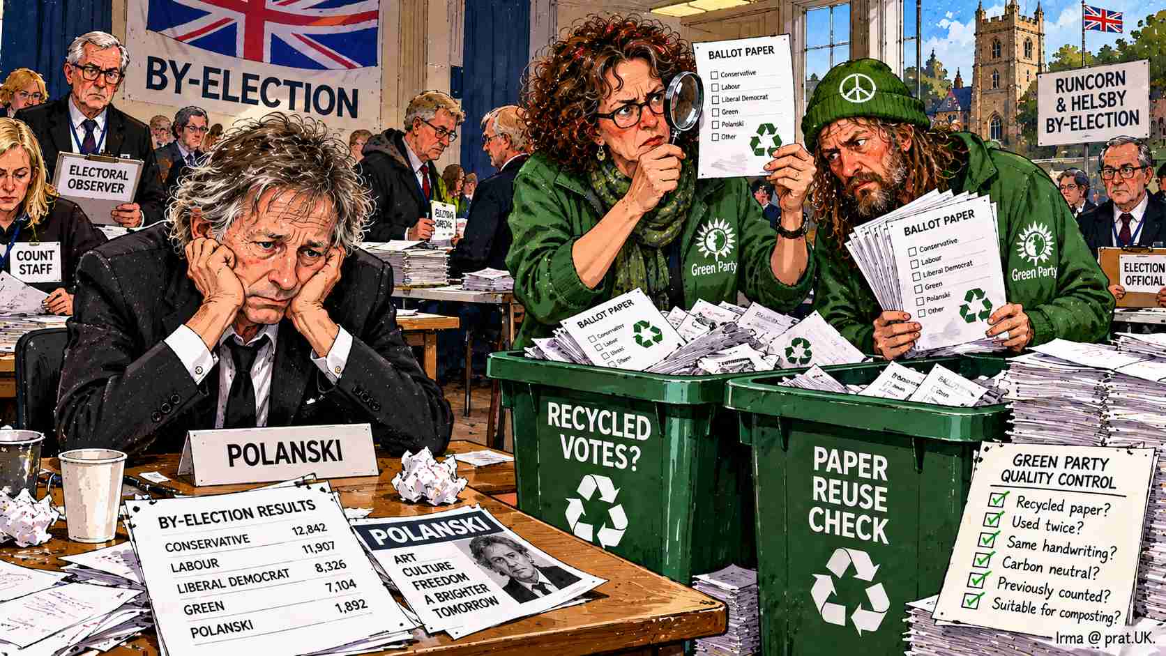 Polanski Loses By-Election, Greens Check Votes Were Recycled