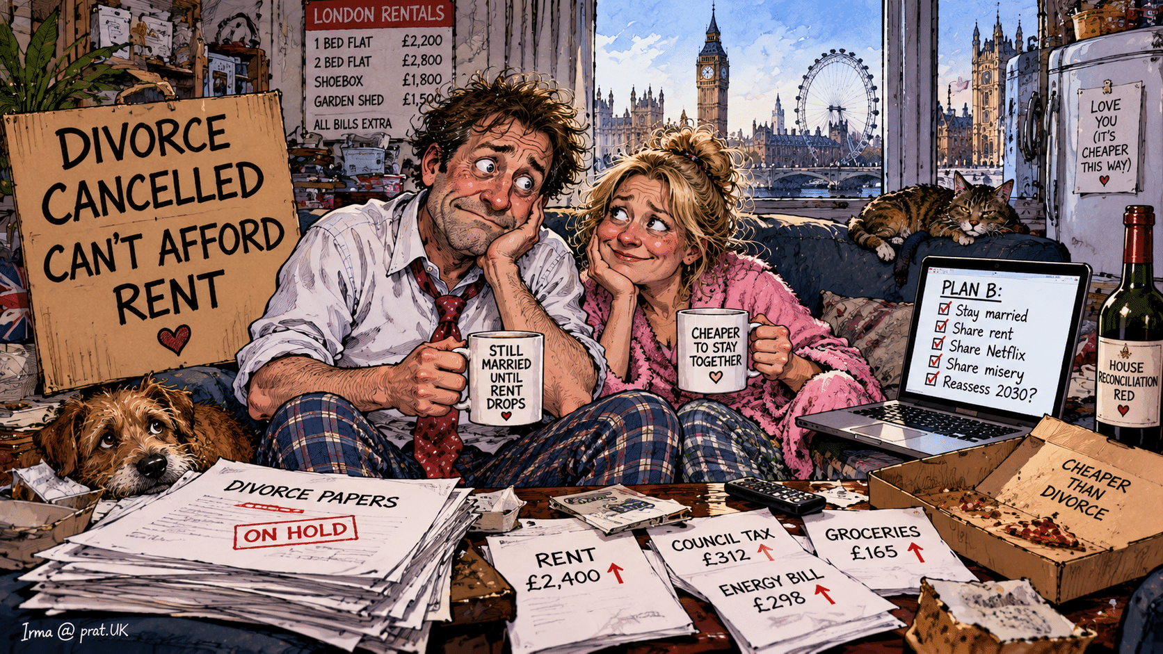 London Couple Cancel Divorce, Can’t Afford Rent