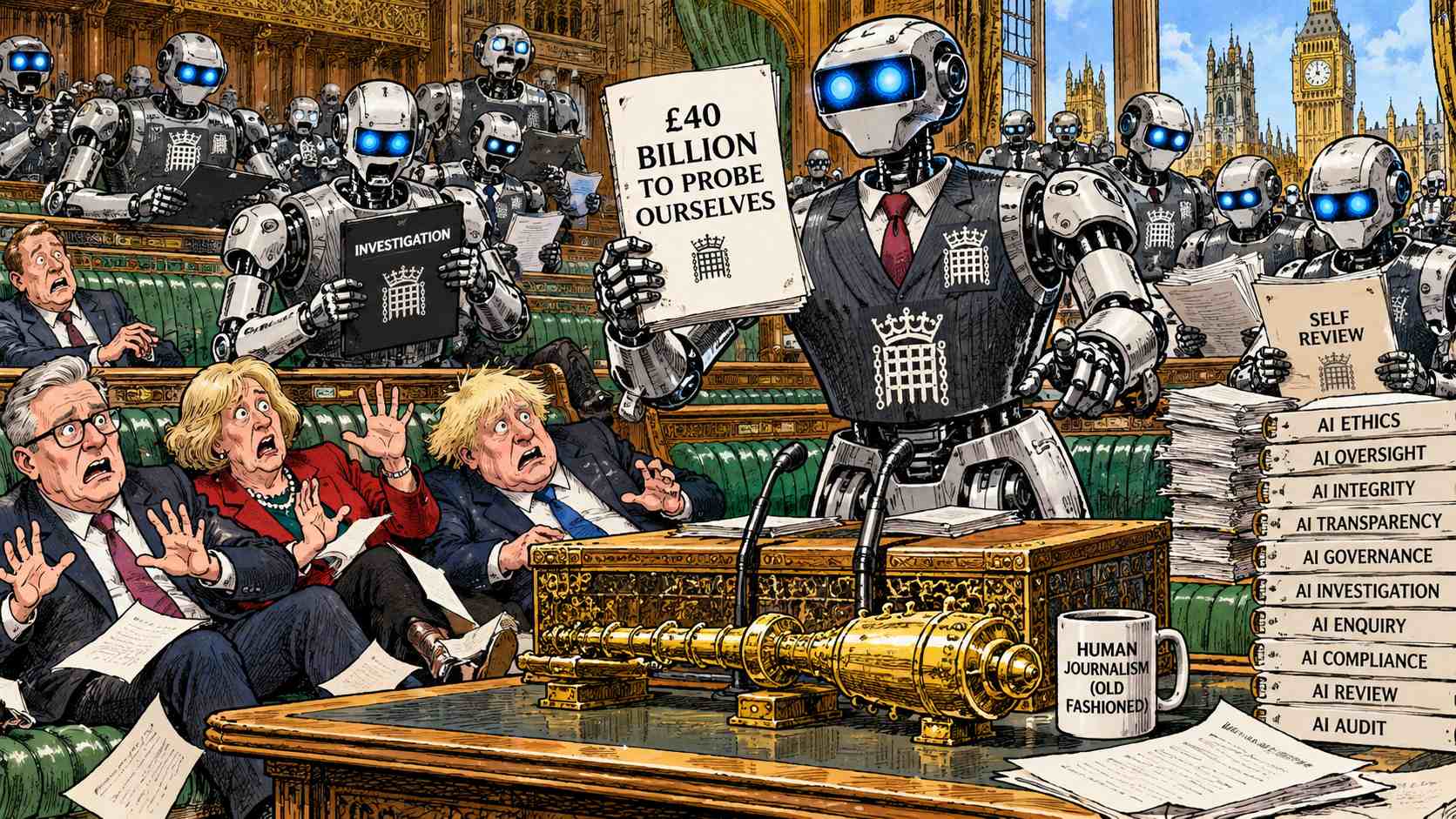 Rogue AI Swarm in Parliament Wants £40bn to Probe Itself