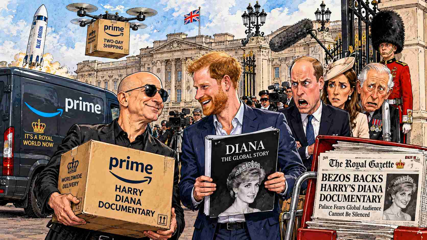 Jeff Bezos Moves Closer to Prince Harry