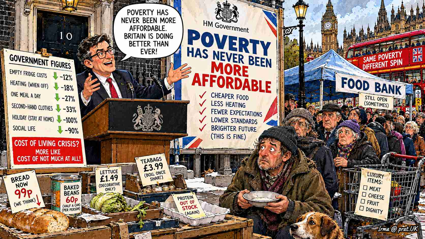 UK Living Standards Crisis: Government Insists Poverty Has Never Been More Affordable