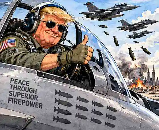 Satirical Trump–Iran Cartoon () Satirical Trump–Iran Cartoon ()
