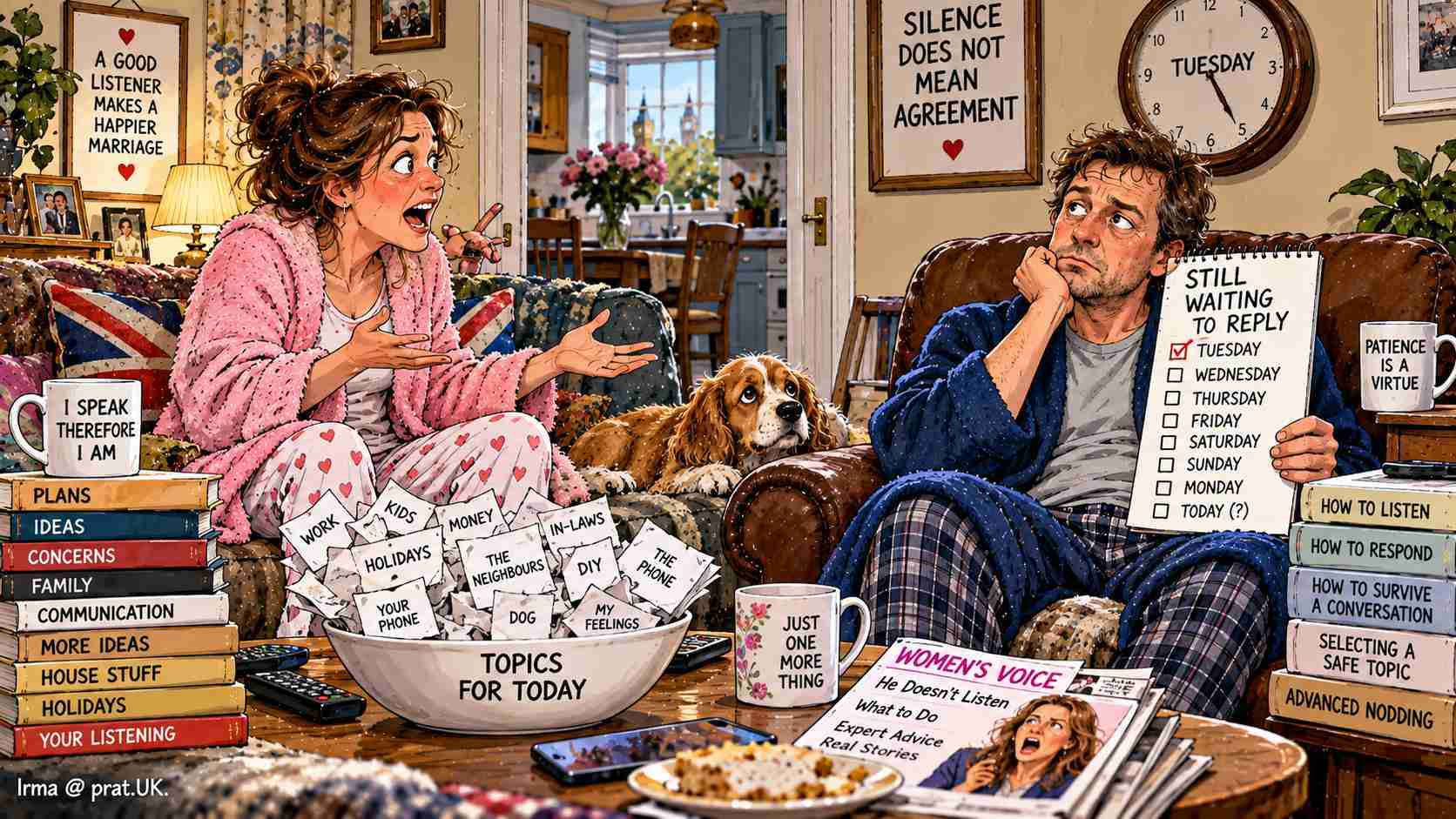 Wife Says He Never Listens, Husband Waiting Since Tuesday to Reply