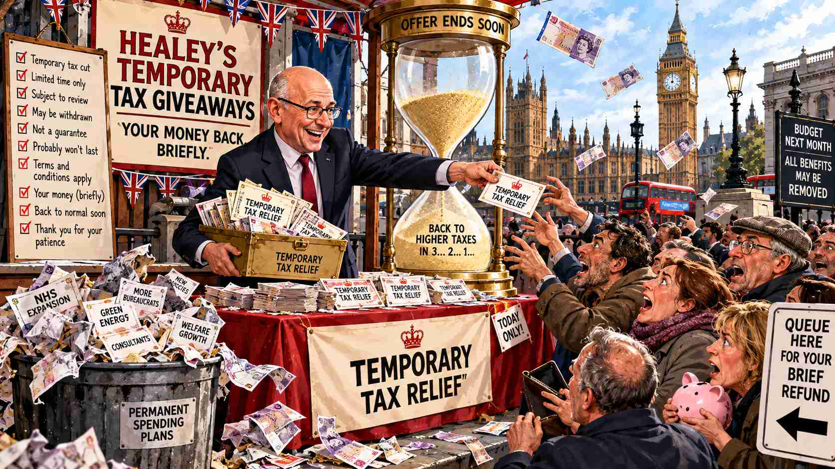 Healey’s Temporary Tax Giveaways: Your Money Back, Briefly