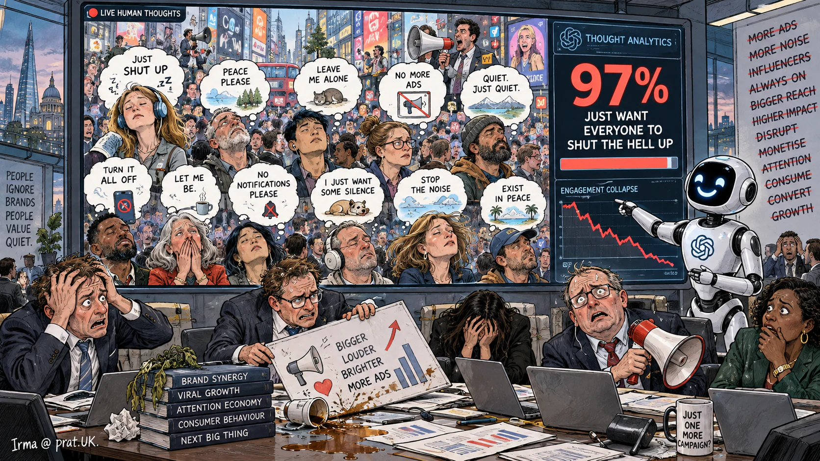 AI Finally Learns to Read Human Thoughts, Advertisers Horrified to Discover 97% of Humanity Just Wants Everyone to Shut the Hell Up