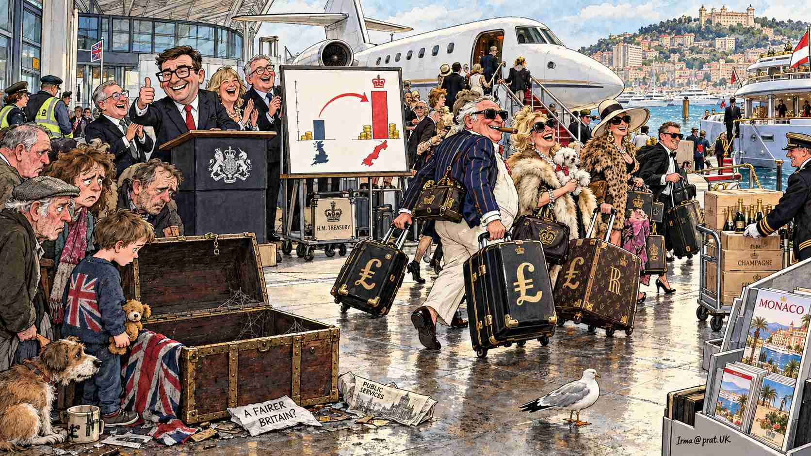 British Billionaires Leave Country Over Taxes, Treasury Announces Wealth Redistribution Programme Has Successfully Redistributed Wealth to Monaco