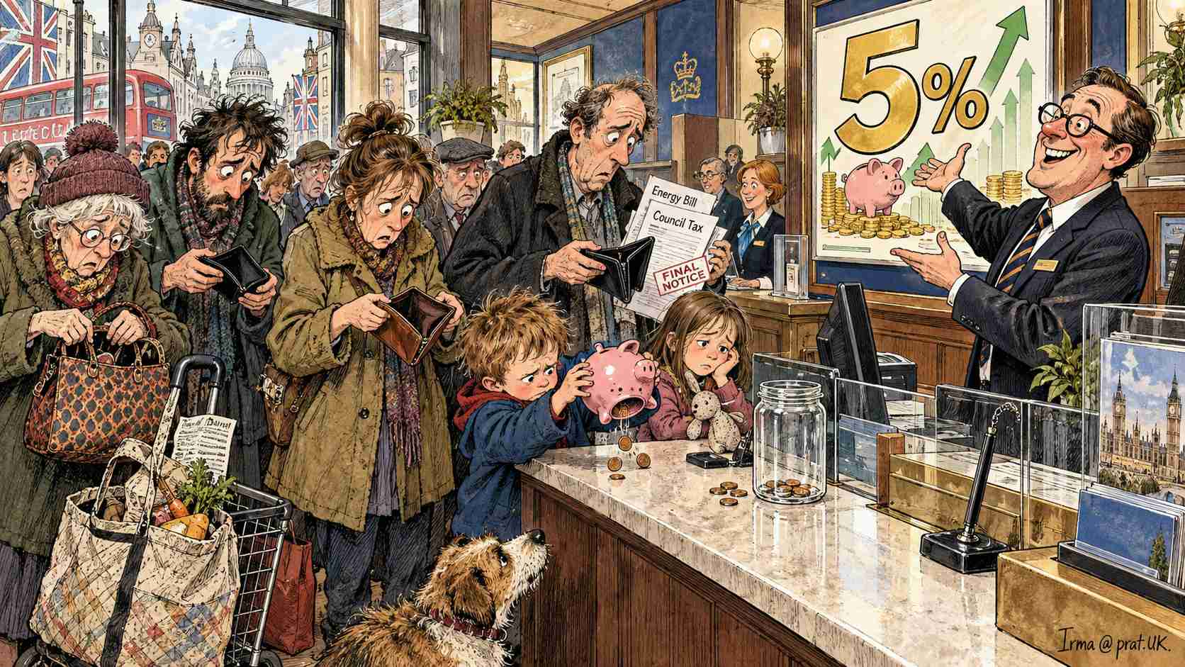 British Banks Offer 5% Interest on Savings, Millions of Households Ask Where They Are Supposed to Find the Savings