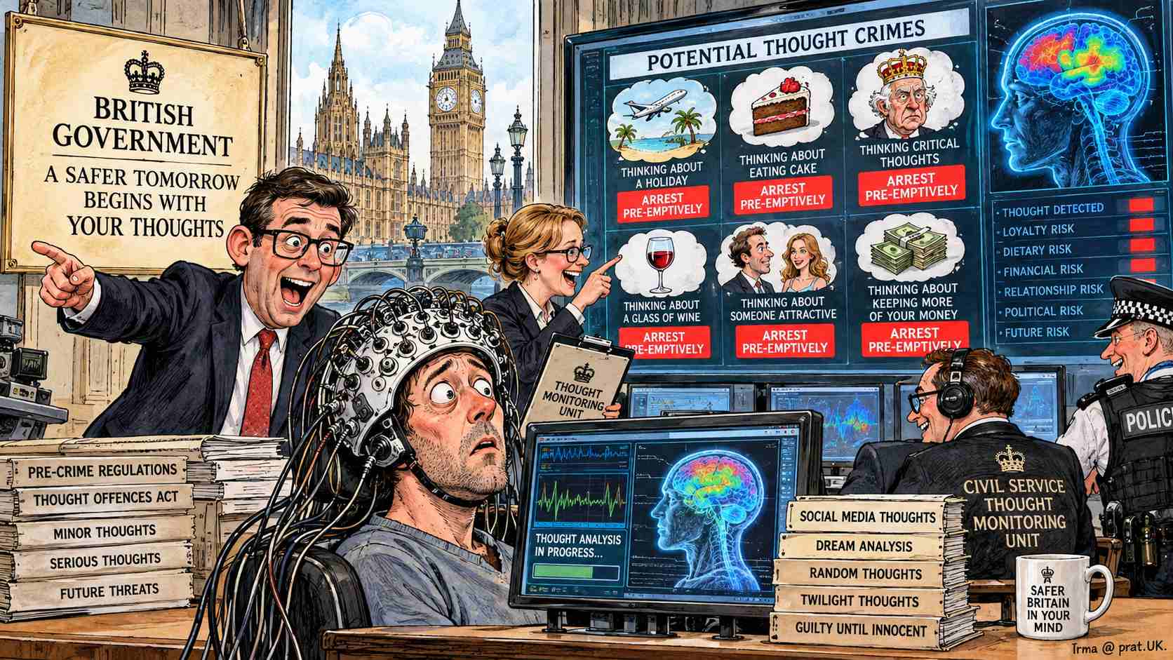 Government Welcomes Mind-Reading AI as Breakthrough in Public Safety, Announces Citizens May Soon Be Arrested for Crimes They Haven’t Thought of Committing Yet