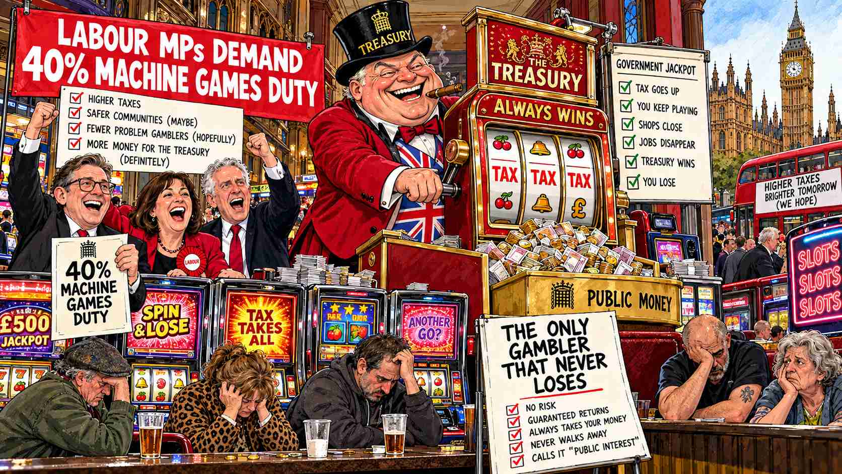 Labour MPs Demand 40% Machine Games Duty on Slot Machines as Britain Discovers the Treasury Is the Only Gambler That Never Loses Labour MPs Demand 40% Machine Games Duty on Slot Machines as Britain Discovers the Treasury Is the Only Gambler That Never Loses