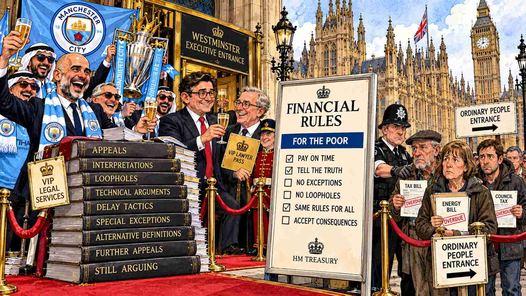 Manchester City Scandal Unites Supporters, Westminster Announces £900 Million Programme to Discover Whether Government Corruption Can Achieve Same Results