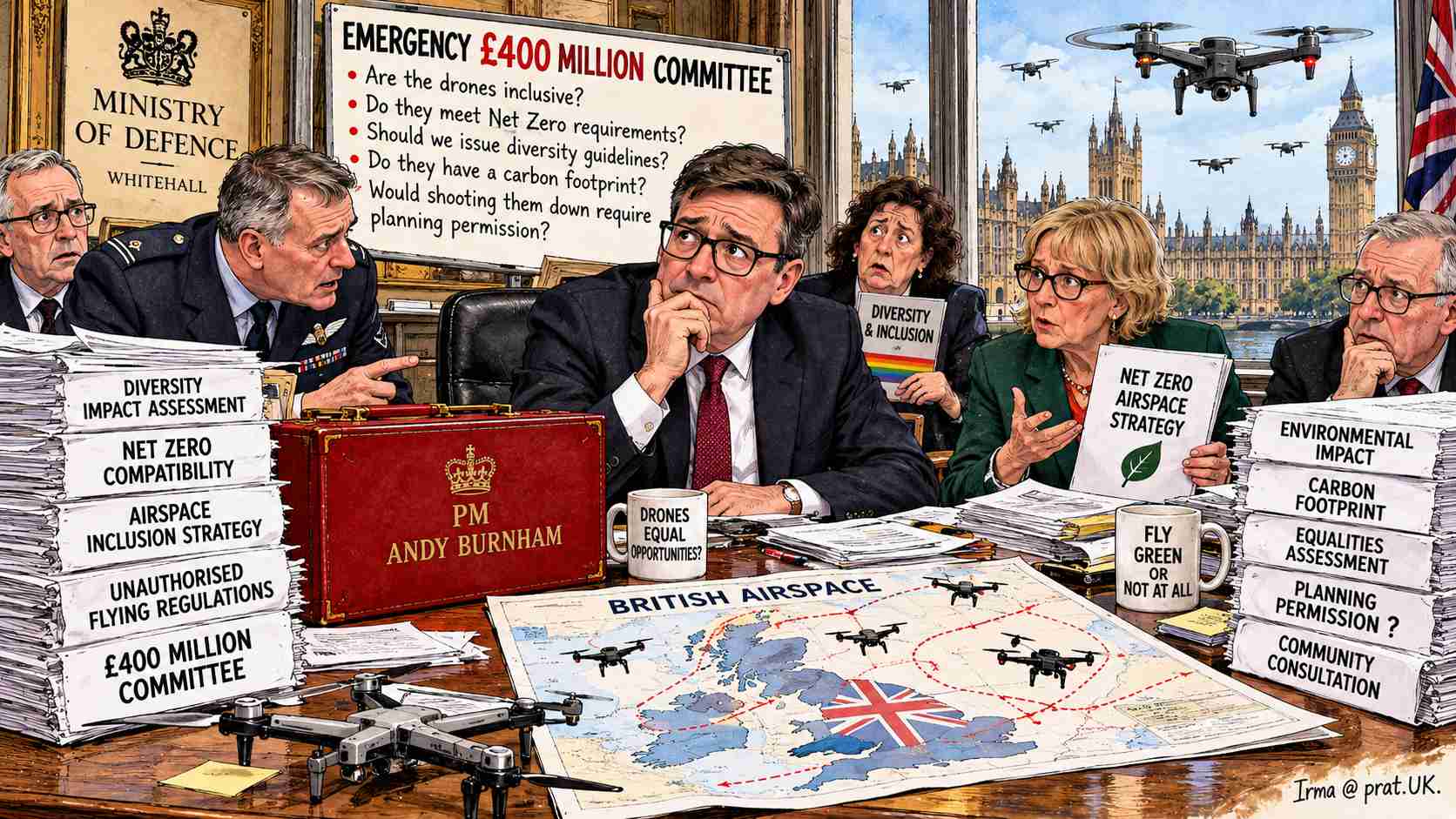 Britain Once Defeated the Luftwaffe With Spitfires and Radar, Now RAF Cannot Identify Flying Objects While Whitehall Debates Whether Shooting Them Down Would Require Planning Permission